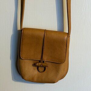 Brown Leather Small Cross Body Purse